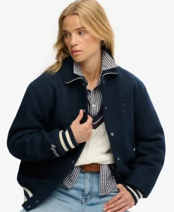 Country Club Wool Blend Bomber Jacket