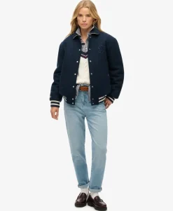 Country Club Wool Blend Bomber Jacket