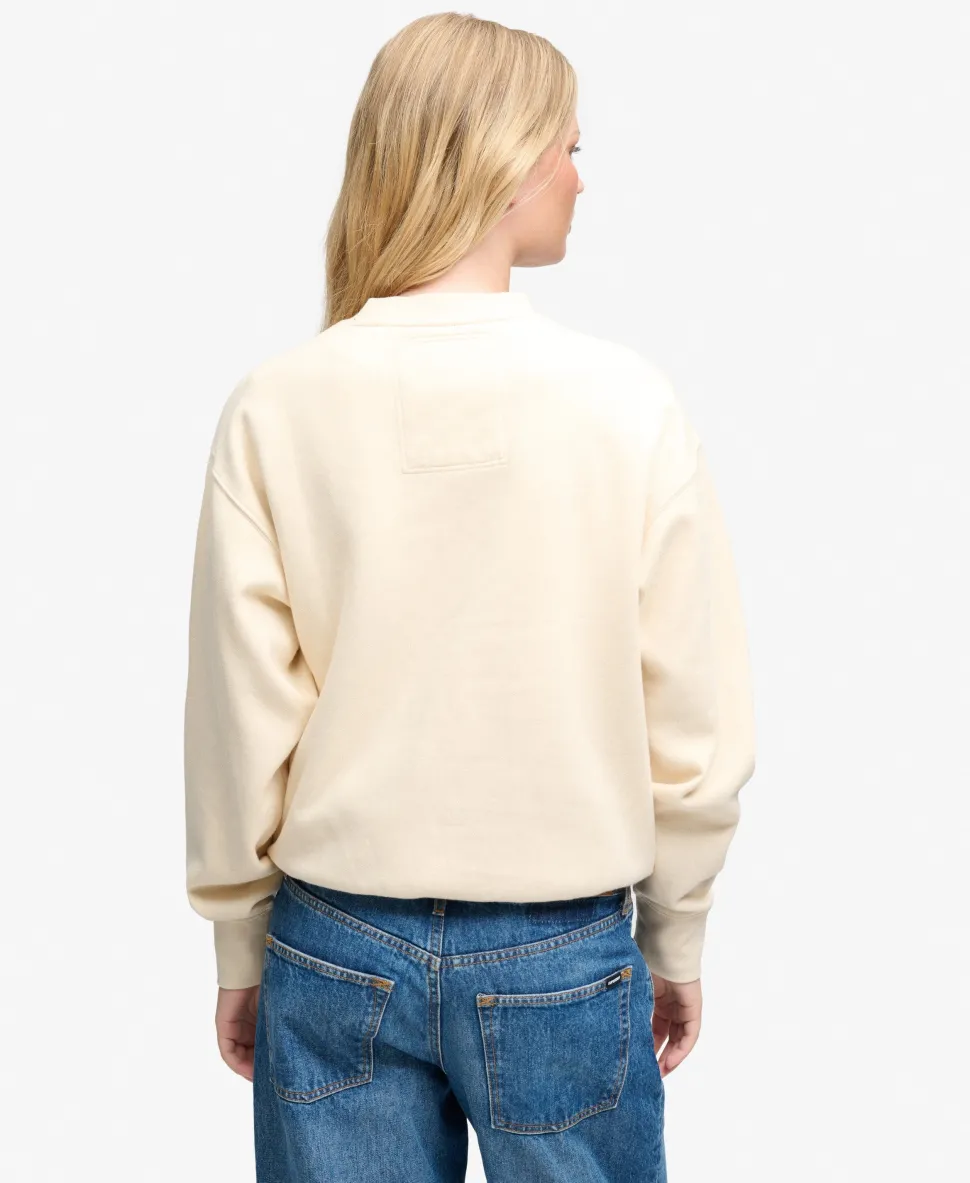 Crest Loose Crew Sweatshirt