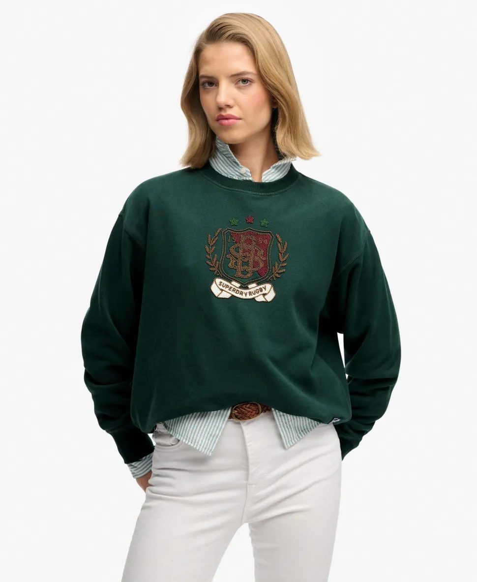 Crest Loose Crew Sweatshirt