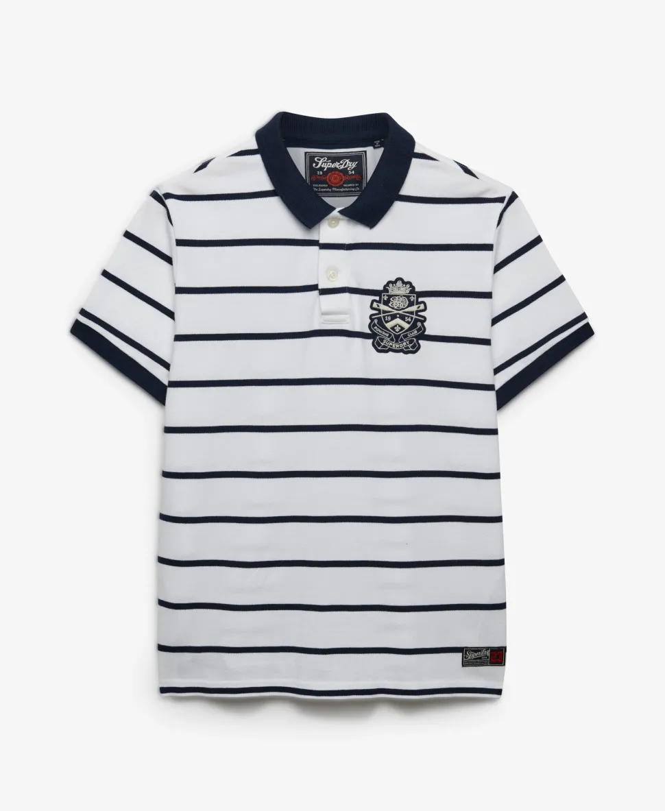 Crest Stripe Polo Shirt