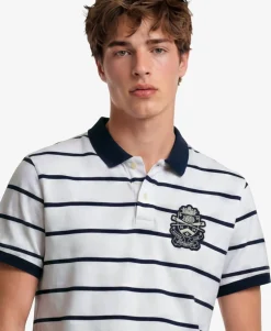 Crest Stripe Polo Shirt