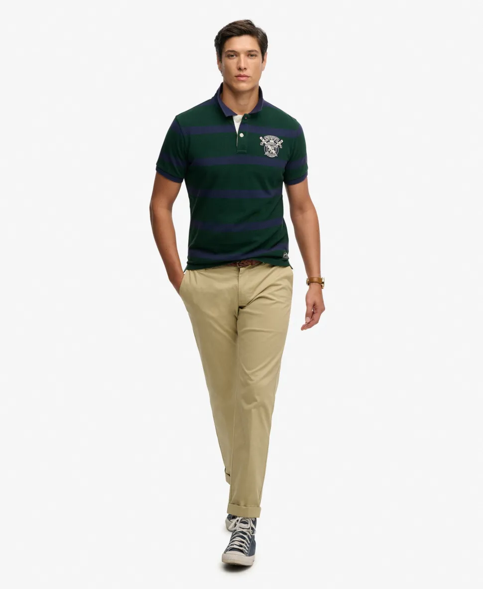 Crest Stripe Polo Shirt