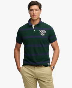 Crest Stripe Polo Shirt