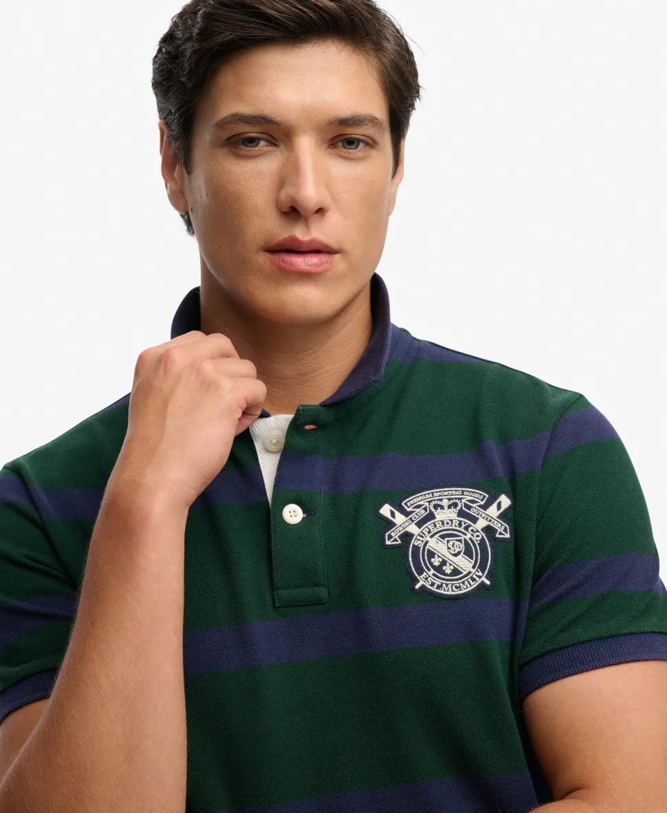 Crest Stripe Polo Shirt