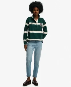 Crest Stripe Rugby Top