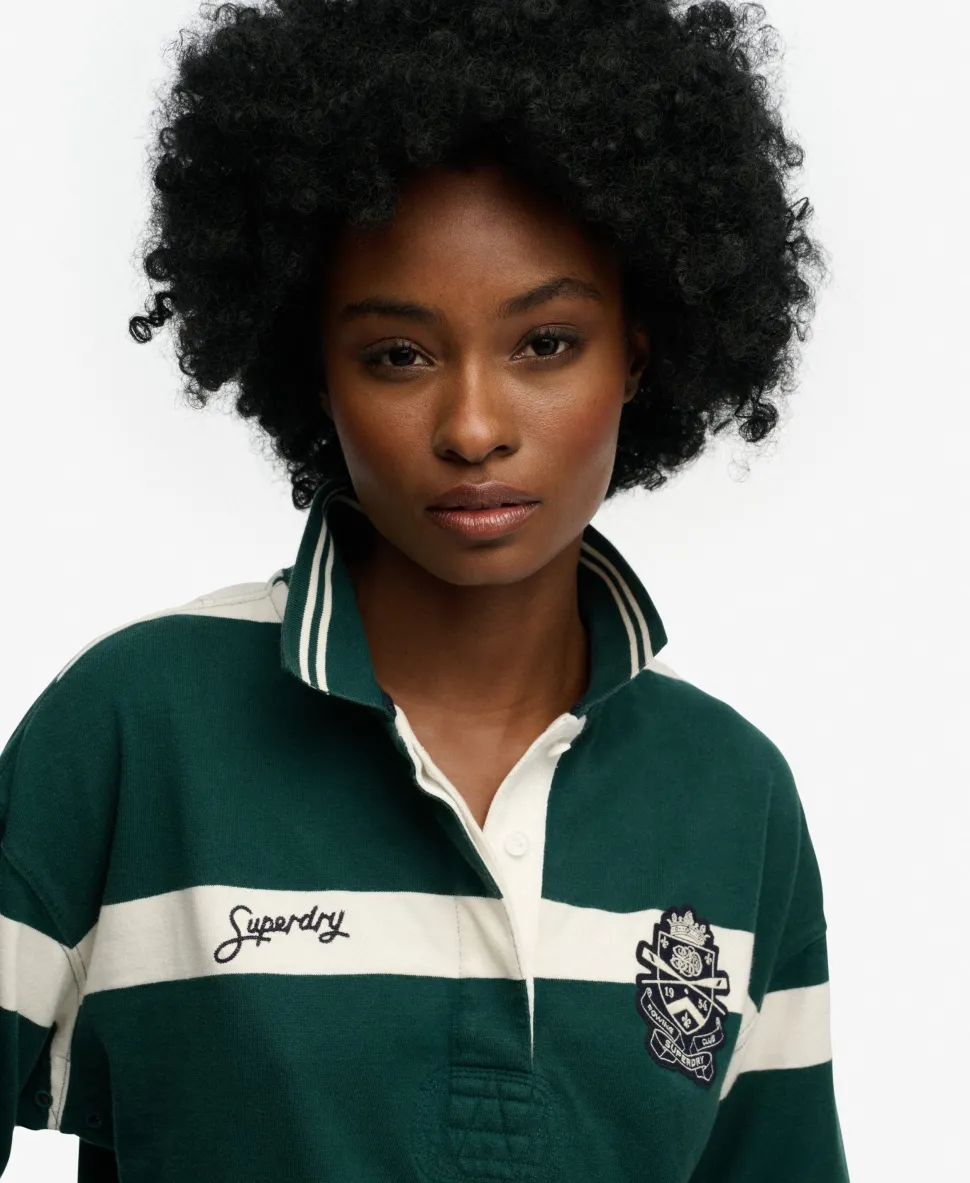 Crest Stripe Rugby Top