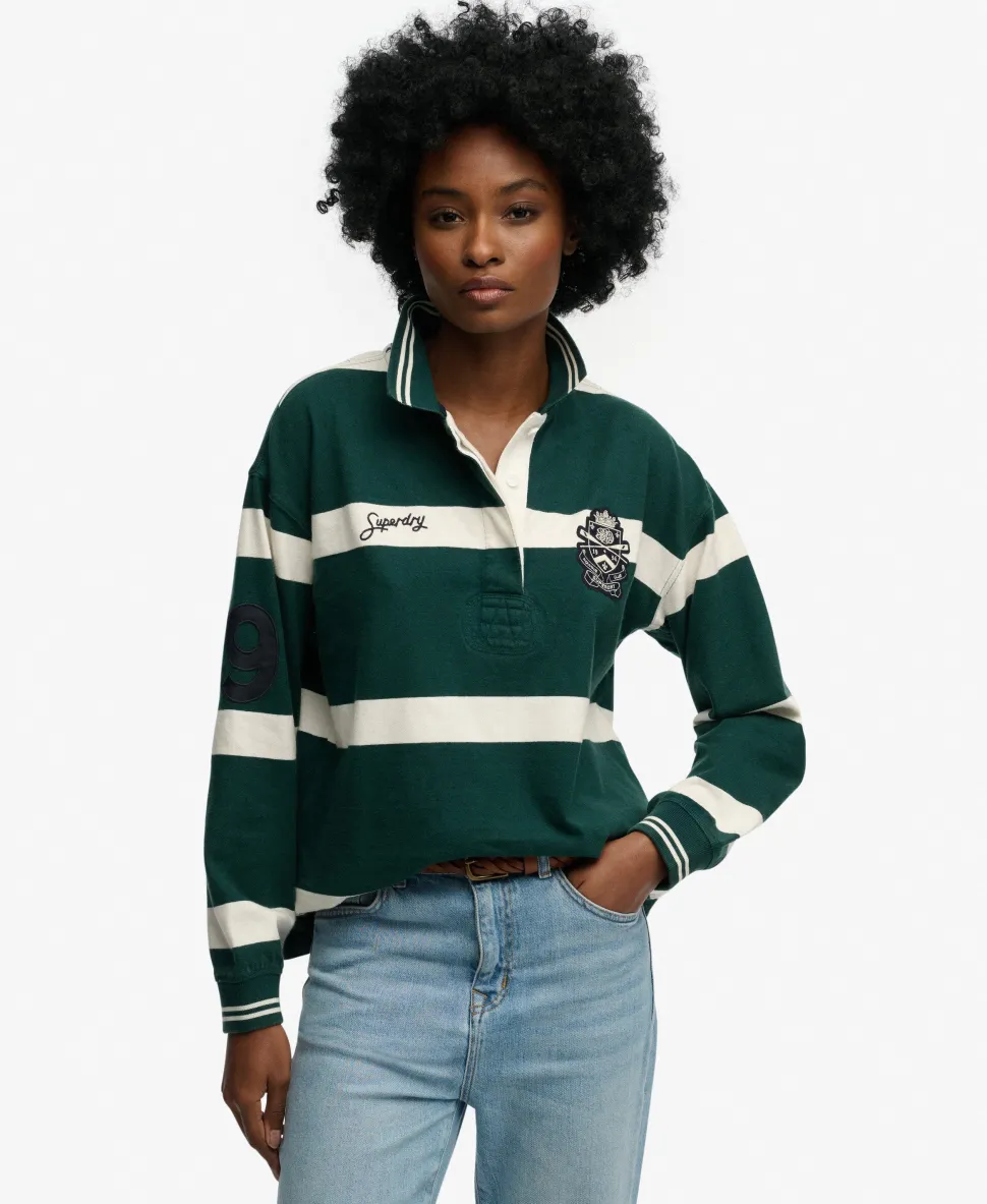 Crest Stripe Rugby Top