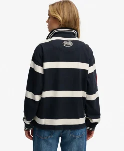 Crest Stripe Rugby Top
