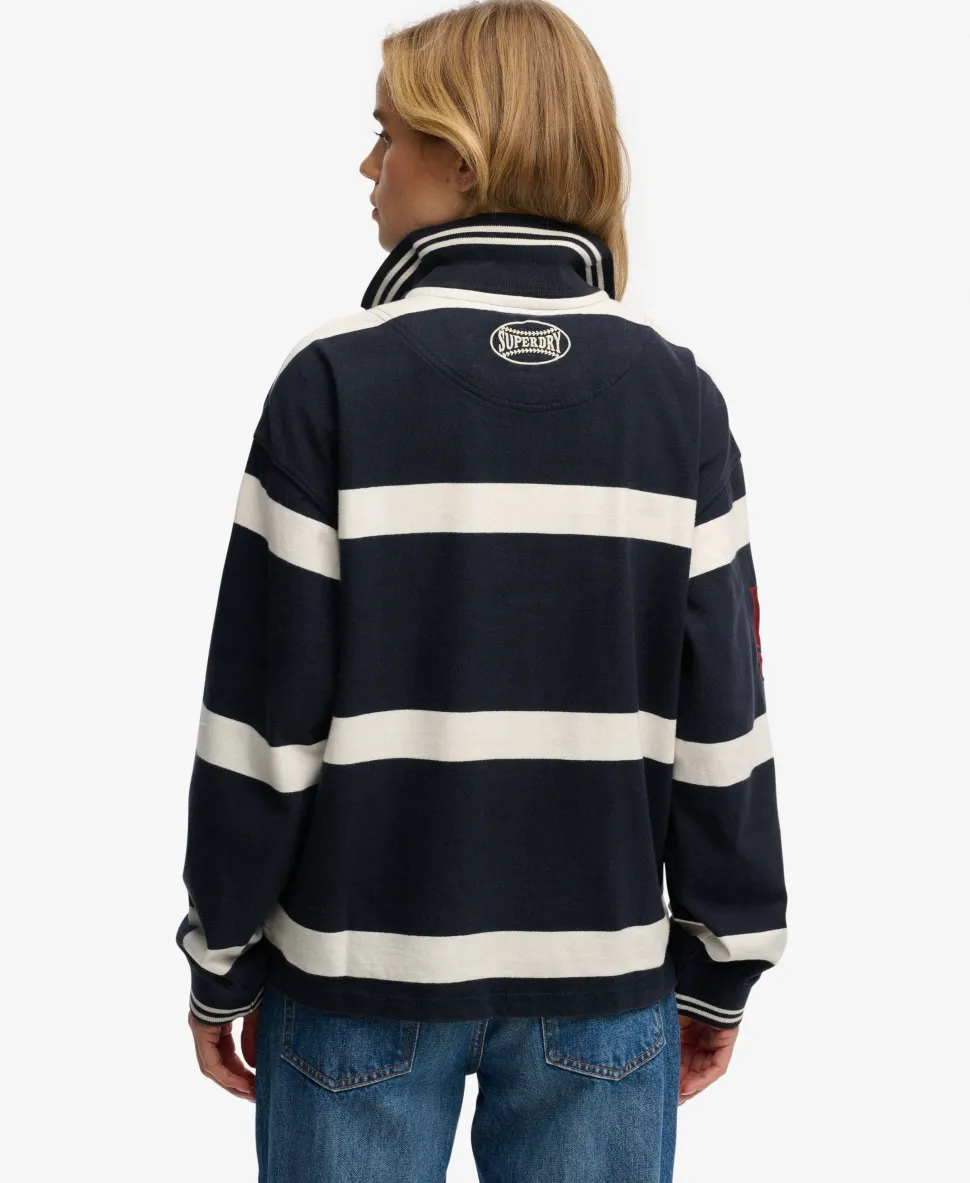 Crest Stripe Rugby Top