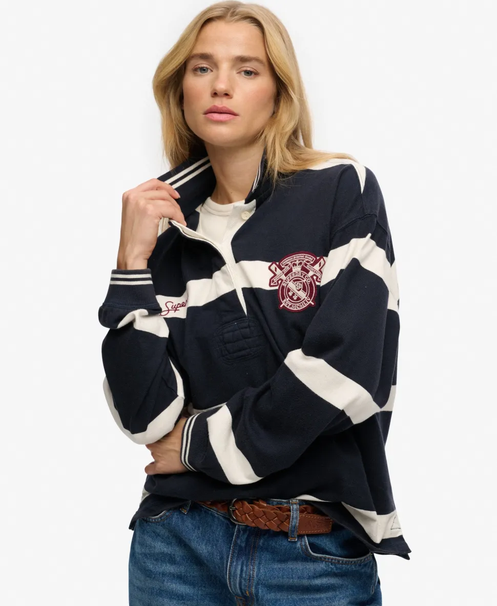Crest Stripe Rugby Top