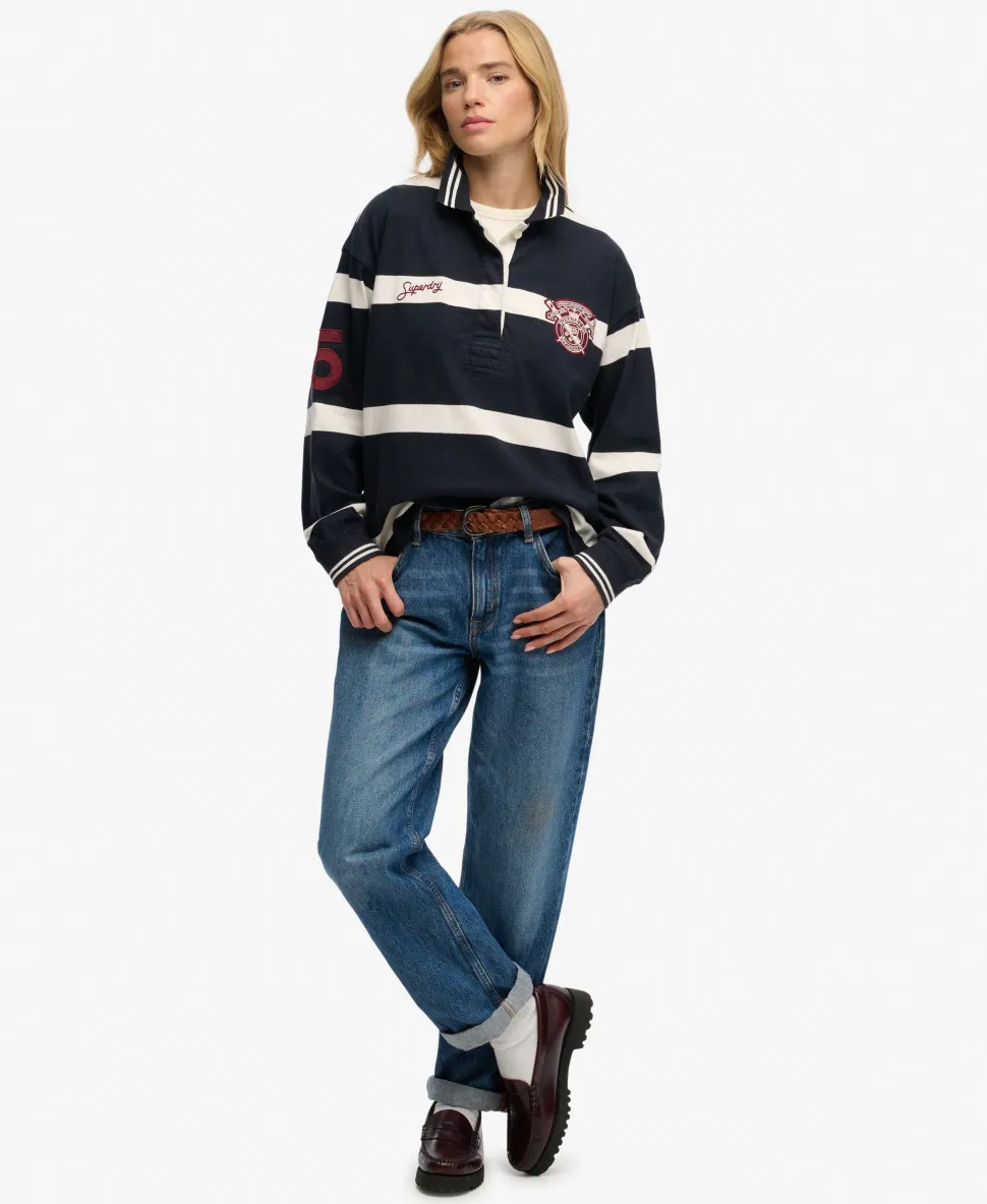 Crest Stripe Rugby Top