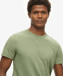 Crew Neck Slub Short Sleeved T-shirt