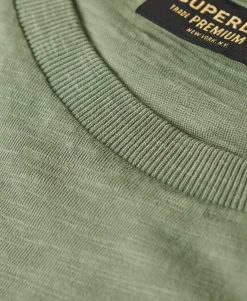 Crew Neck Slub Short Sleeved T-shirt