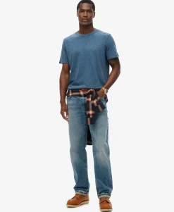 Crew Neck Slub Short Sleeved T-shirt