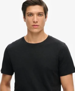 Crew Neck Slub Short Sleeved T-shirt