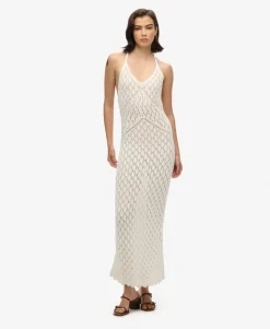 Crochet Halter Maxi Dress