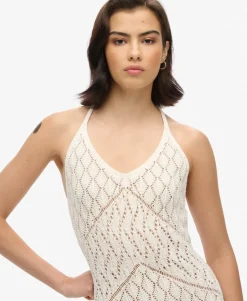 Crochet Halter Maxi Dress