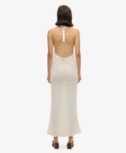 Crochet Halter Maxi Dress