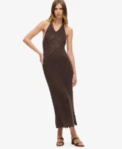 Crochet Halter Maxi Dress
