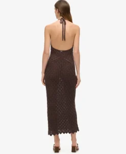 Crochet Halter Maxi Dress