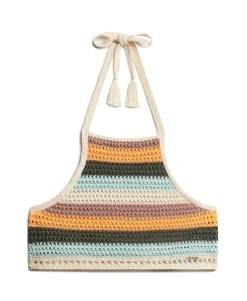 Cropped Halter Crochet Top