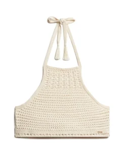 Cropped Halter Crochet Top
