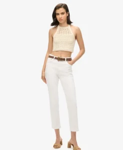 Cropped Halter Crochet Top