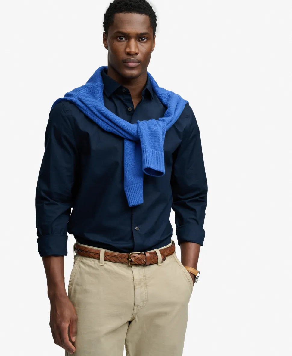 Cut Away Poplin Long Sleeve Shirt