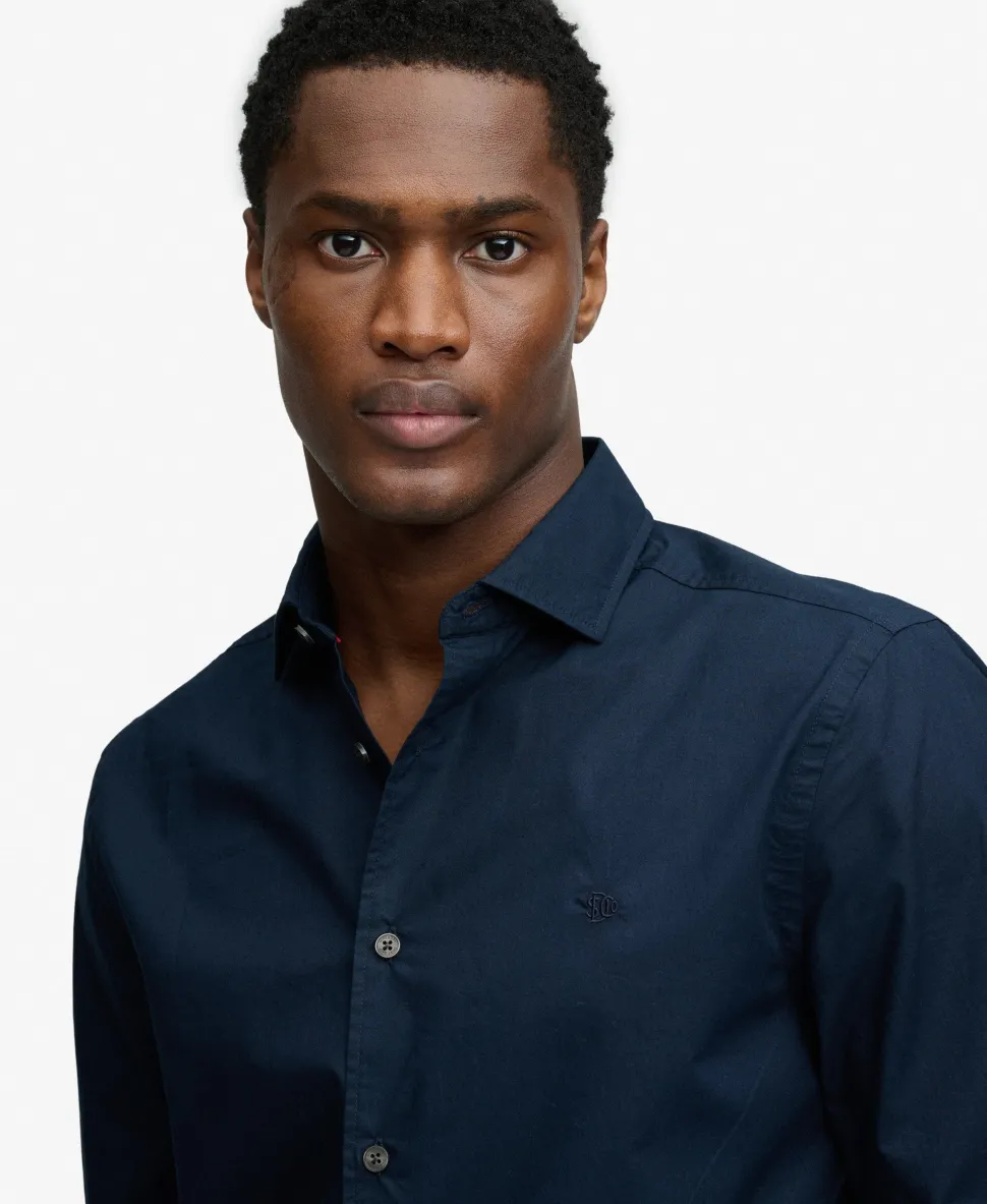 Cut Away Poplin Long Sleeve Shirt