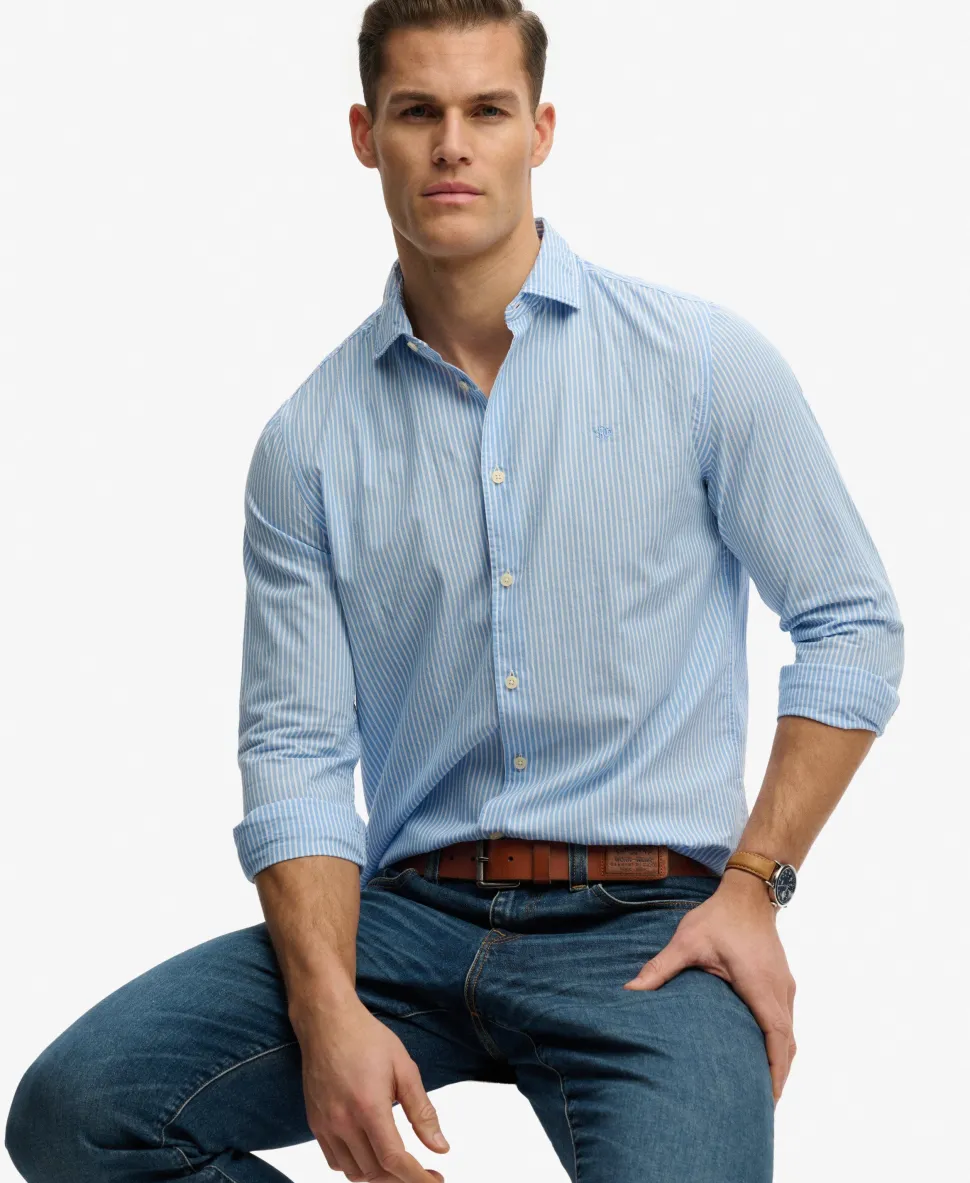 Cut Away Poplin Long Sleeve Shirt