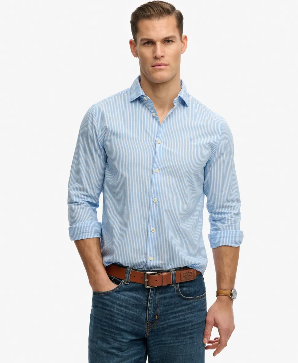 Cut Away Poplin Long Sleeve Shirt