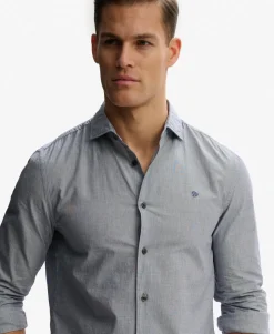 Cut Away Poplin Long Sleeve Shirt