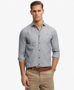 Cut Away Poplin Long Sleeve Shirt