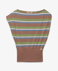 Deep Rib Stripe Bardot Top