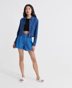 Denim A Line Shorts