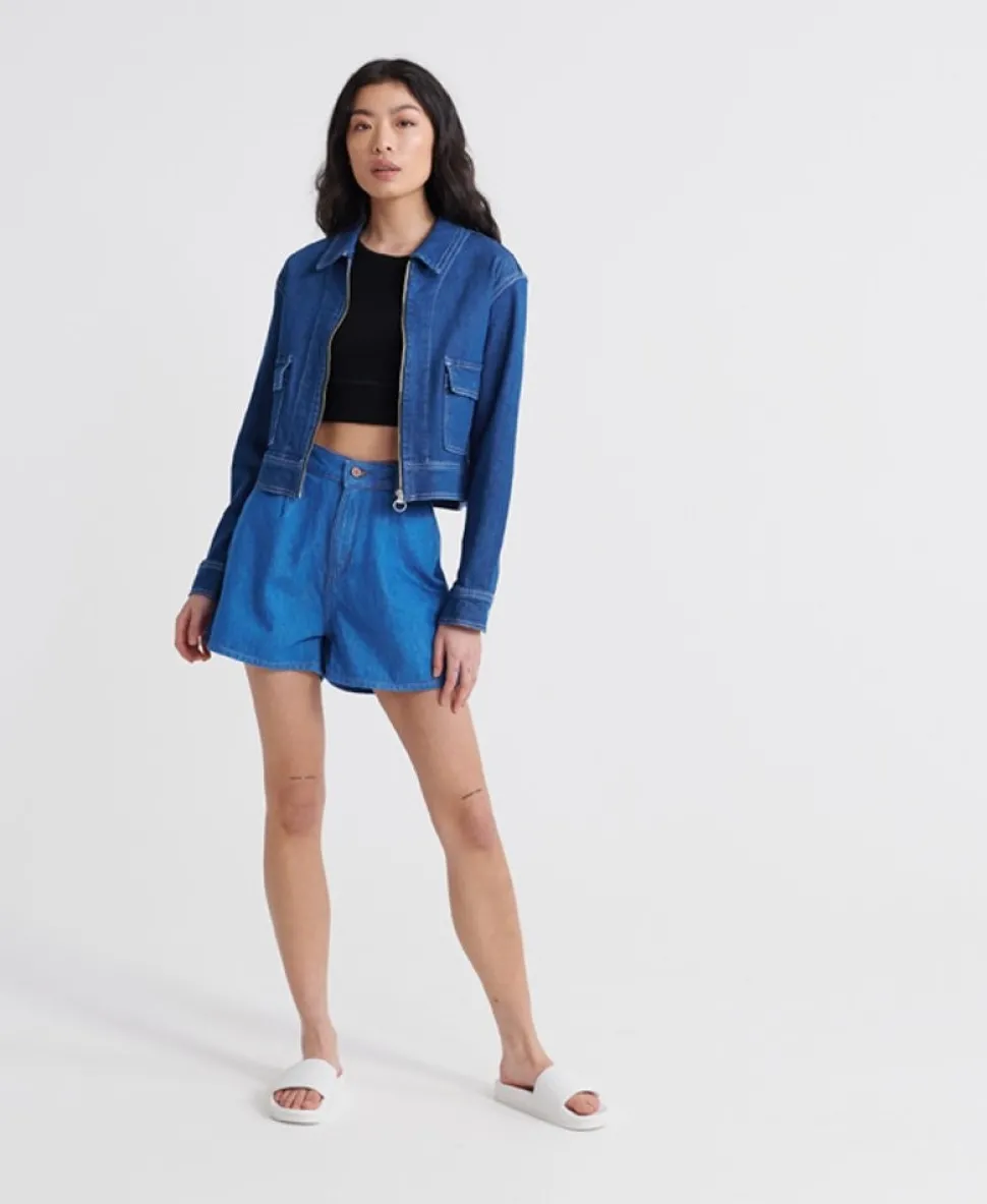 Denim A Line Shorts