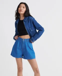 Denim A Line Shorts