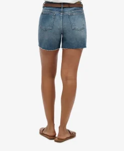 Denim Mid Length Shorts
