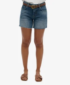 Denim Mid Length Shorts