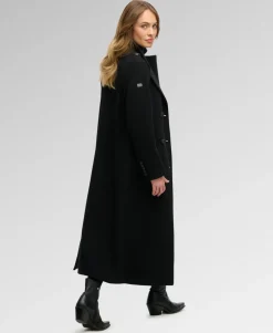 Double Breasted Wool Blend Coat