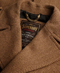 Double Breasted Wool Blend Coat