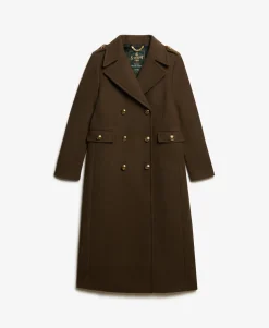 Double Breasted Wool Blend Coat