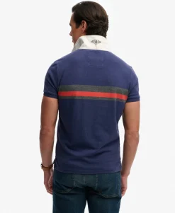 Double Emblem Jersey Short Sleeve Rugby Polo Top