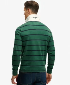 Double Emblem Stripe Rugby Top