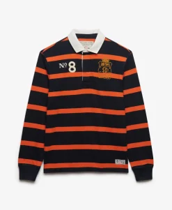 Double Emblem Stripe Rugby Top