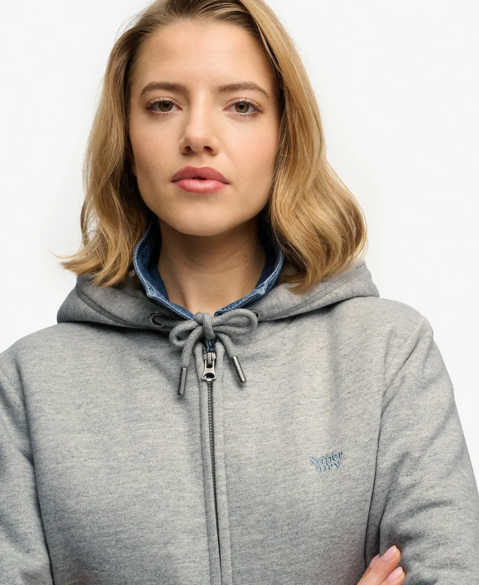 Essential Borg Lined Zip Hoodie