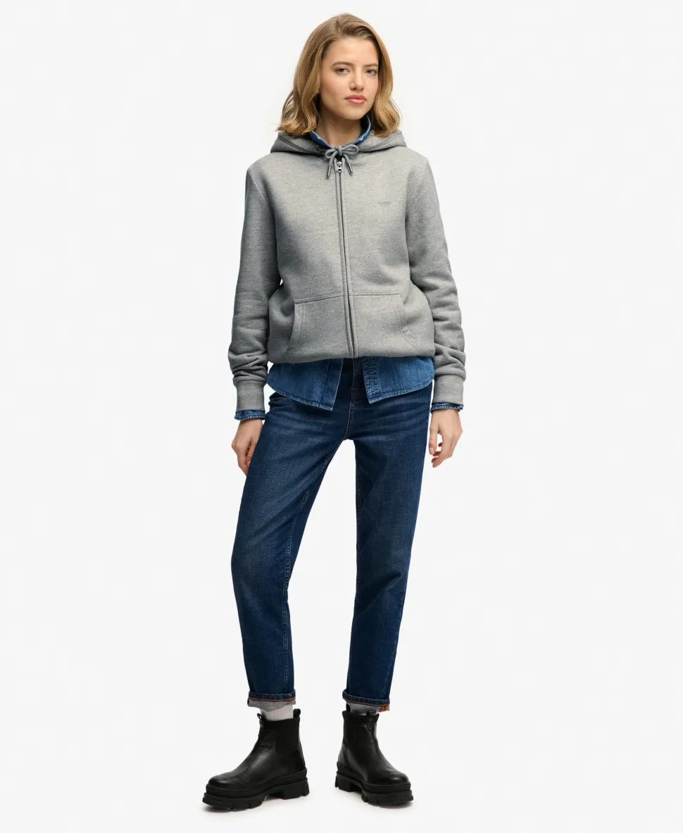 Essential Borg Lined Zip Hoodie