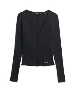 Essential Button Through Long Sleeve Top