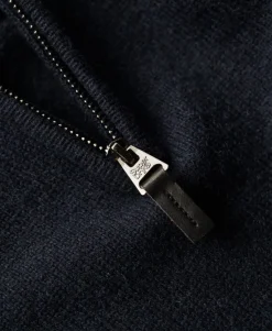 Essential Embroidered Knit Half Zip Jumper
